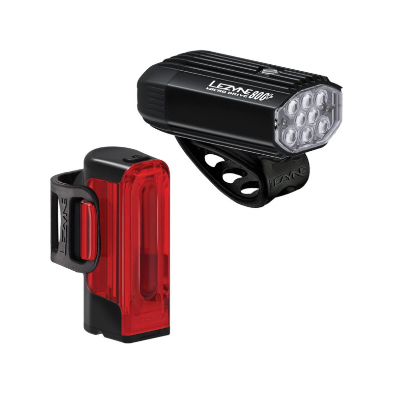 LEZYNE LED PAIR MICRO DRIVE 800+ / STRIP DRIVE 300+
