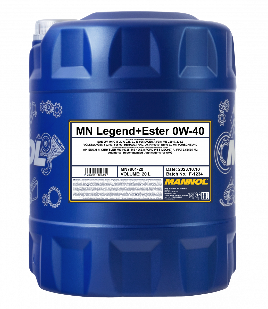 Λάδι Μηχανής Mannol 0W-40