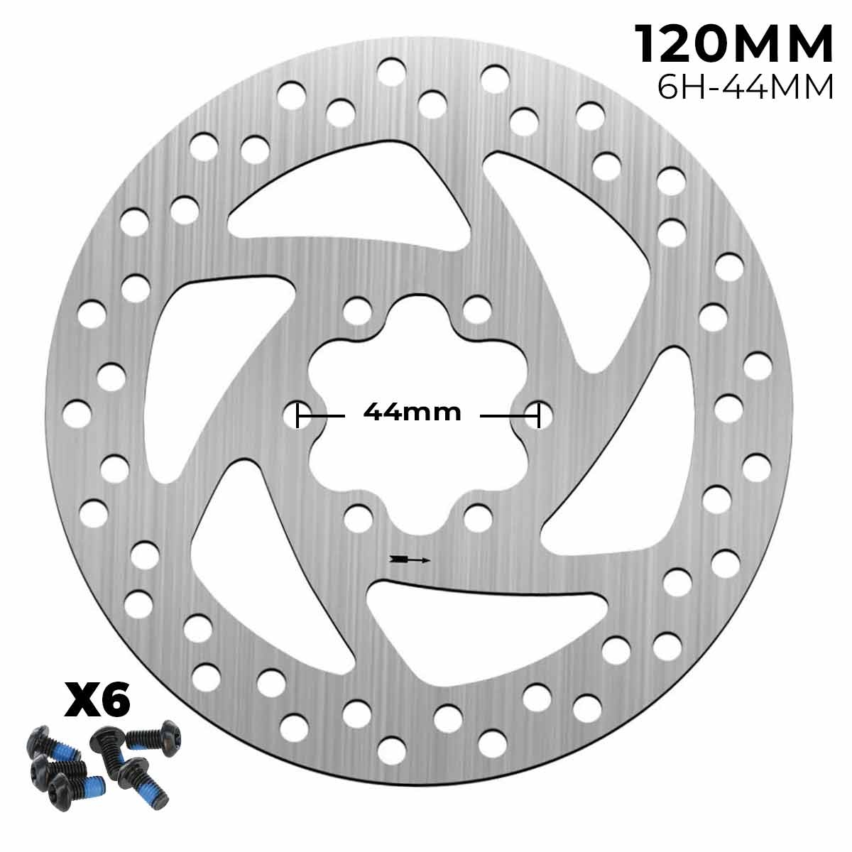 Δίσκος φρένου 120mm για Cecotec Outsider / Bongo A series και παρόμοια (6H -44MM)