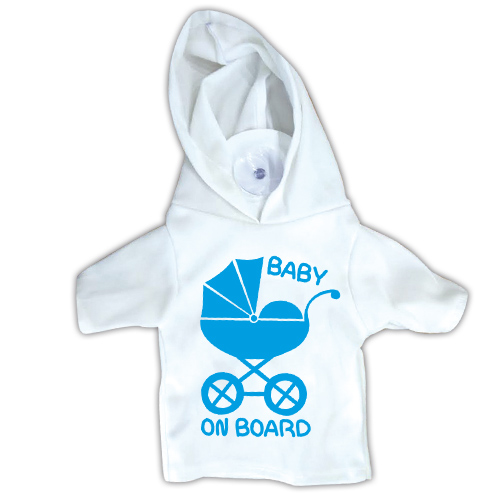 19324 Μπλουζάκι σήμα Ν με βεντούζα-Baby On Board 17Χ15cm