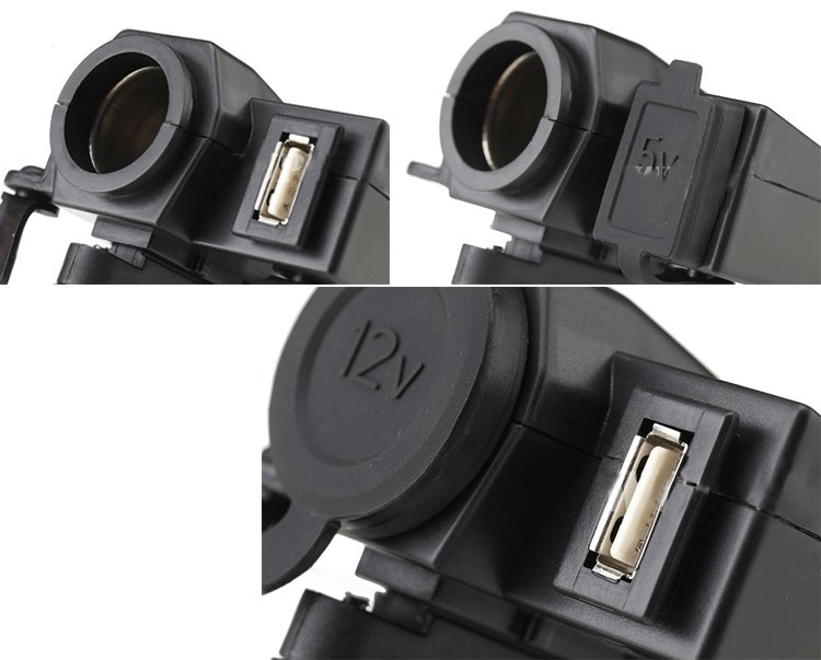2in1 Αναπτήρας φορτιστής USB για Μοto-ποδήλατο και αυτοκίνητο με θύρα USB 5V