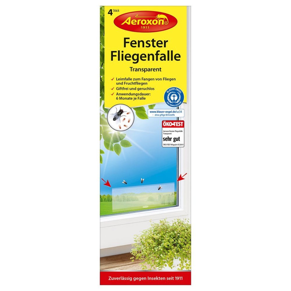 Μυγοπαγίδα παραθύρου Aeroxon διάφανη 4 τεμαχίων