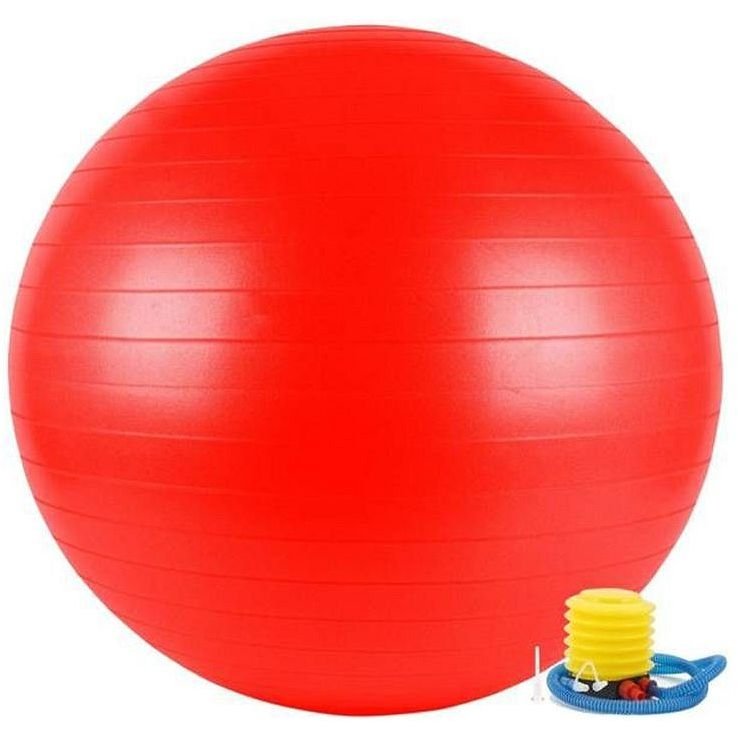 Μπάλα γυμναστικής πιλάτες 26″ (65CM) με τρόμπα σε κόκκινο χρώμα