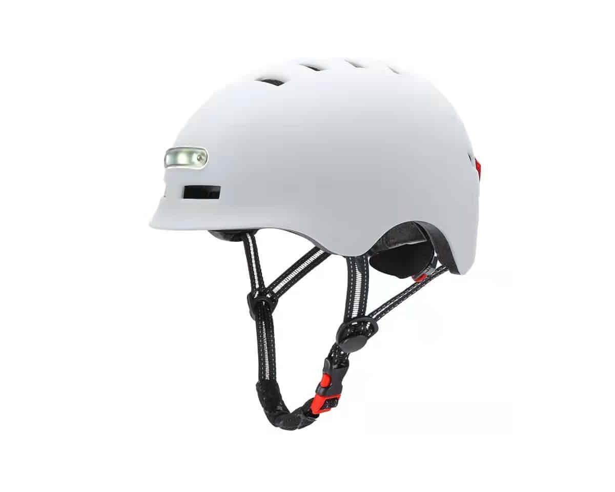 iScooter Cycling Scooter Helmet with LED Light white/small