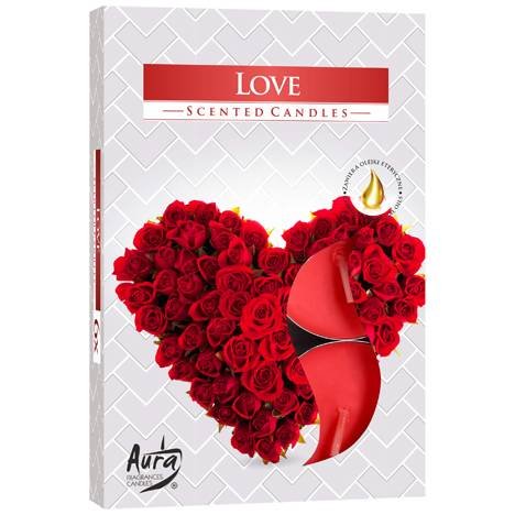 Love Scented Candles-Σετ 6 αρωματικά κεριά ρεσω άρωμα της αγάπης