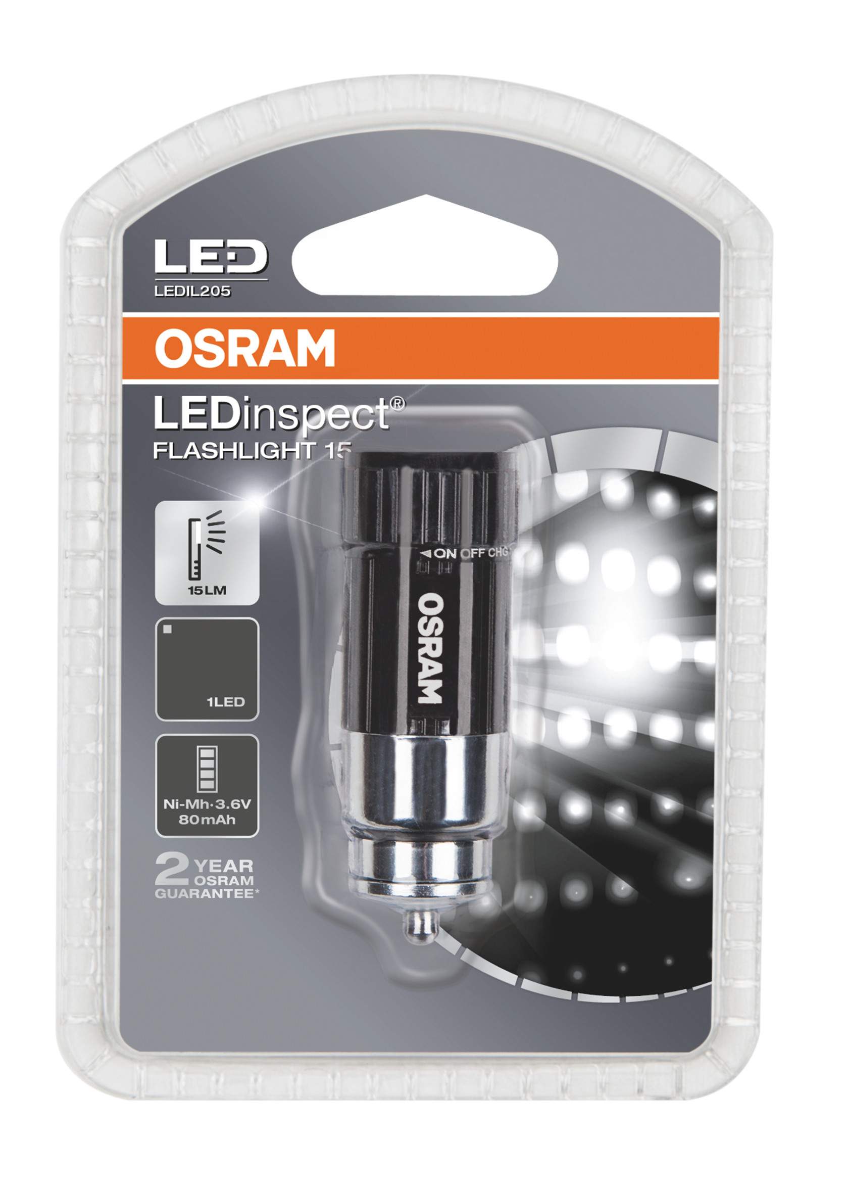 OSRAM φακός LED INSPECT LEDIL205 3.6V 0.5W 65000K 15LM