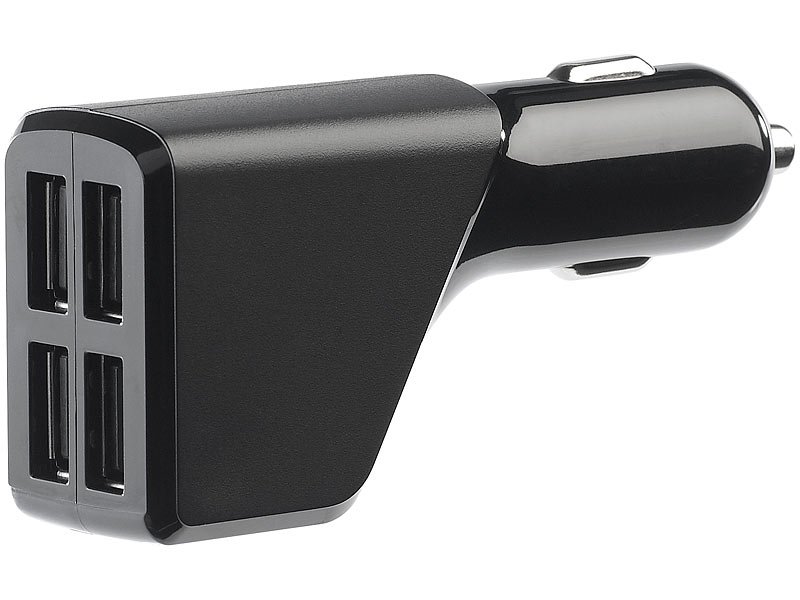 PEARL Τετραπλό splitter για αναπτήρα αυτοκινήτου USB 12/24 V, 4,8A max