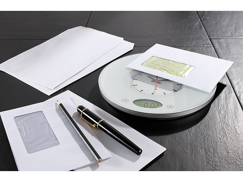 Rosenstein ψηφιακή ζυγαριά κουζίνας με ενσωματωμένο αναλογικό ρολόι –Sohne O Clock