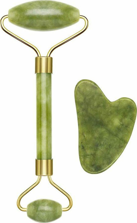 Beper Roller Προσώπου & Εργαλείο Gua Sha από Νεφρίτη για Αντιγήρανση