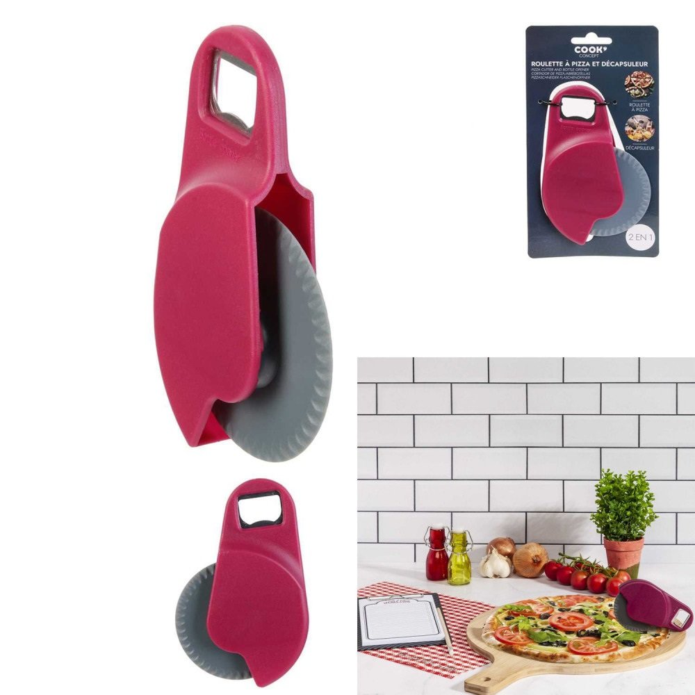 Κόφτης Πίτσας και ανοιχτήρι μπουκαλιών 2 σε 1