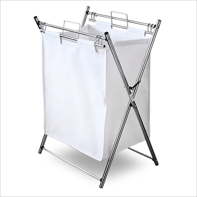 Αναδιπλούμενο μεταλλικό καλάθι απλύτων X-Form 46 x 37 x 66 cm