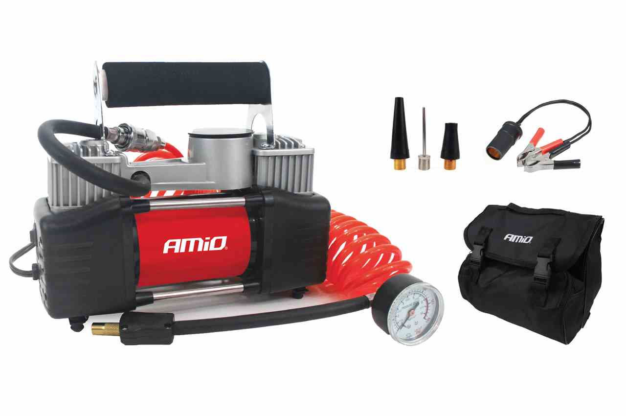 Ηλεκτρικό κομπρεσέρ αέρα διπλού εμβόλου Αmio 12V HQ ACOMP-4 διπλού εμβόλου 10 bar 150psi 01136