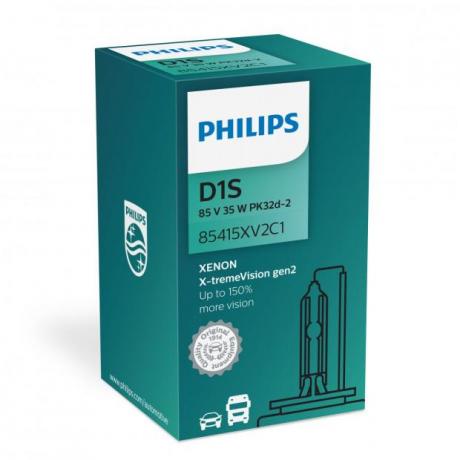 Λάμπα Philips Xenon D1S X-Treme Vision Gen2 85V 35W +150% Περισσότερο Φως μέχρι και 4800Κ