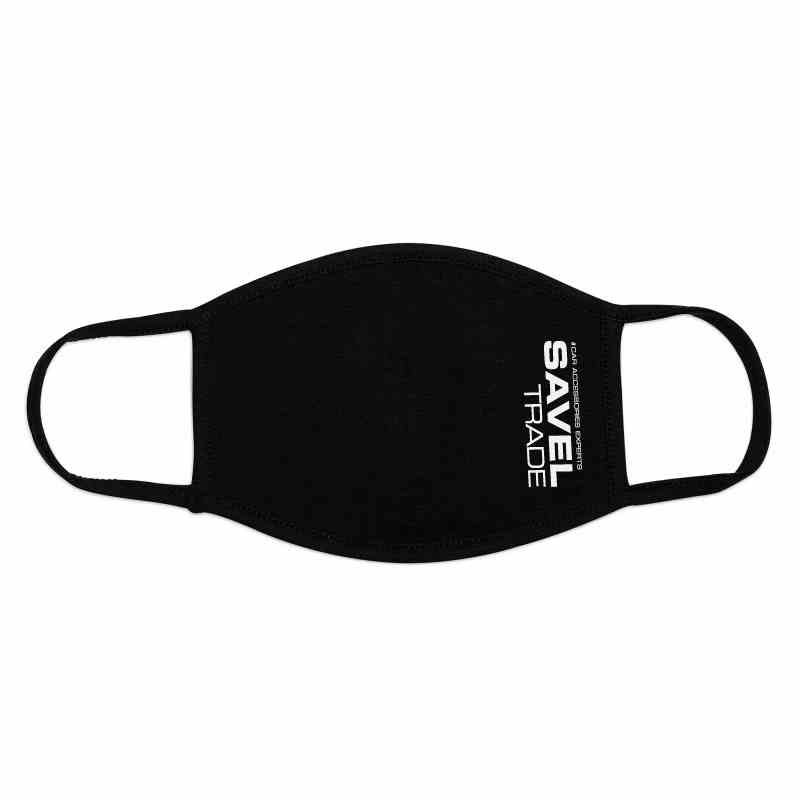 Μάσκα προστασίας SAVELTRADE υφασμάτινη 100% βαμβακερή μαύρη – SAV1