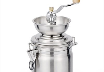 10017115 Kaffeemühle Edelstahl mit Holzgriff