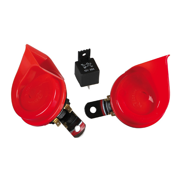 Πλήρες σετ με ρελέ- κόρνες αυτοκινήτου τύπου σαλιγκάρι 12V-8A 115db