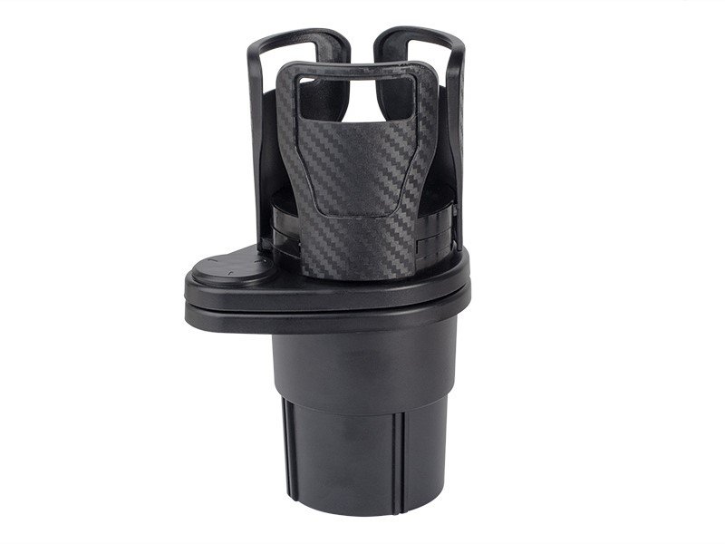 Ποτηροθήκη Αυτοκινήτου CARMOTION Πολλαπλής Χρήσης 2 Θέσεων Carbon Black