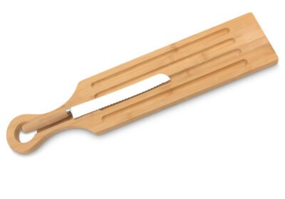10017330 Schneidebrett + Brotmesser Bambus