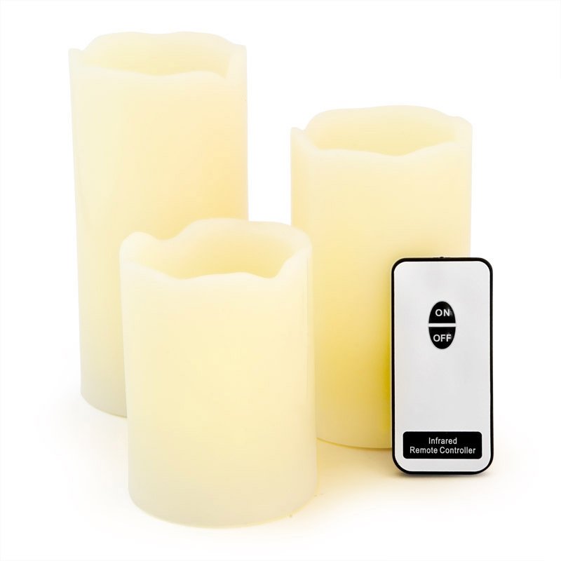 Τρία κεριά Candlelight-LED με τηλεχειρισμό Romeo