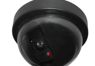Ψεύτικη-Κάμερα-Παρακολούθησης-Τύπου-Dome-Με-Led-Ομοίωμα-Κάμερας